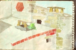 Malerei: D�cher von Kaliviani