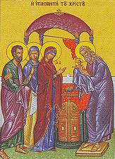 Ikone: Darstellung des Herrn im Tempel