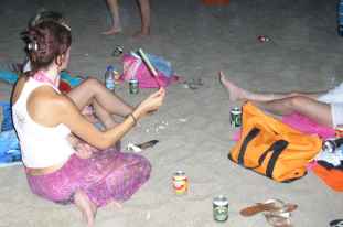 Campen am Rande der Party