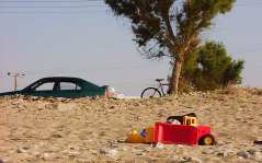 Sandstrand und Kinderspass