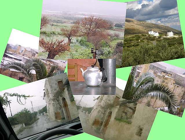 Winter-Mosaik mit Schnee, Regen und Wolken Winter-Mosaik mit Schnee, Regen und Wolken