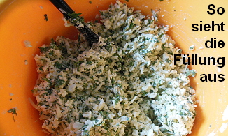 Füllung verrührt