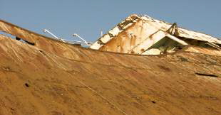 Schiffswrack in Kaliviani